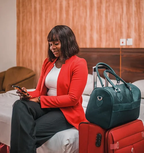 Business traveller staying at Villa Marina Hotel